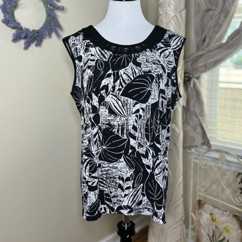 N Touch Vintage beaded floral tank blouse A3-28
